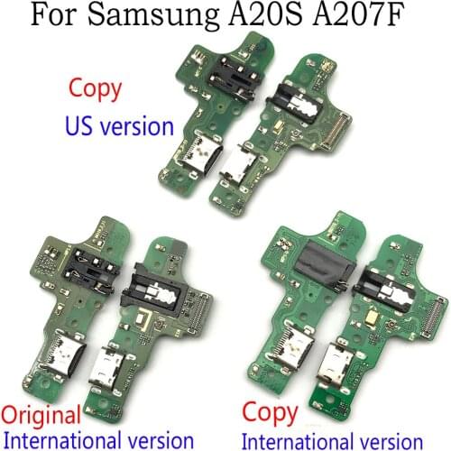 5Pcs，100% New Origianl USB Charger Charging Dock Port Connector Board Flex Cable With Microphone Mic For Samsung A20S A207F A12