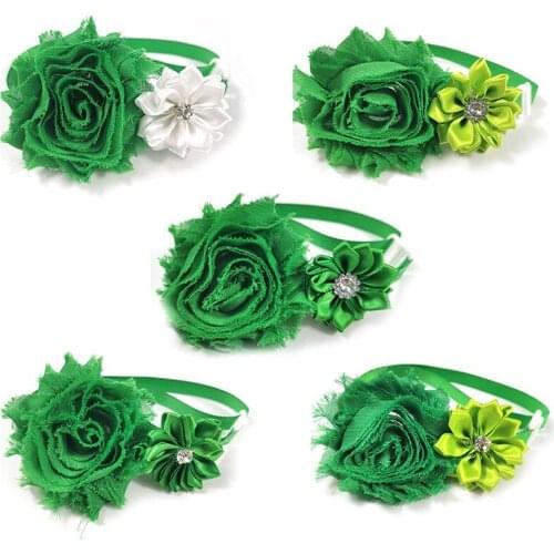 50/100pcs ST Patricks Day Pet Puppy Dog Cat Bow Ties Adjustable Dog Accessories Collar Green Bow Ties Pet Dog Grooming Product