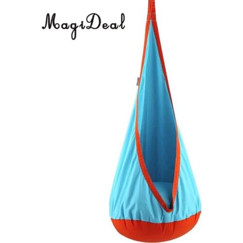 70KG Kids Indoor Outdoor Swing Seat Hanging Hammock Inflatable Cushion Chair Playhouse Toy