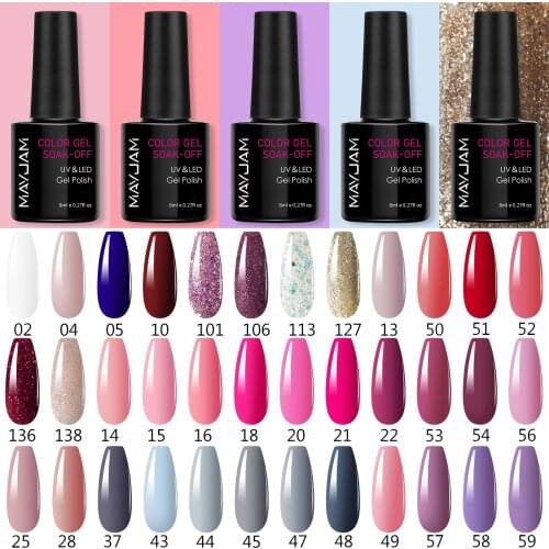 8ml Gel Varnish Bright Color Gel Nail Polish Semi Permanent UV LED Top Coat Gel Varnish Soak Off Manicure Nail Art Gel Polish