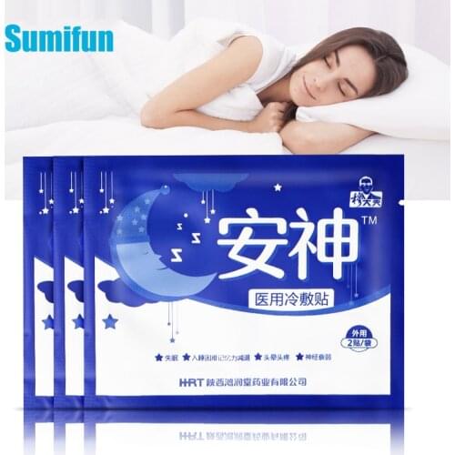 8pcs Insomnia Sticker Relief Stress Anxiety Treat Neurasthenia Plaster Body Relax Sleep Aid Soothe Mood Promote Sleeping Patch