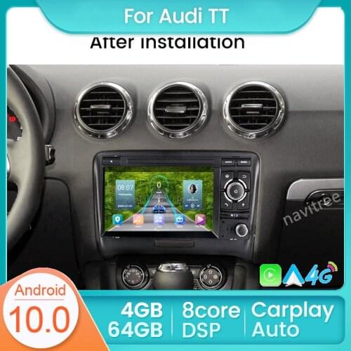 Android System Car Radio Multimedia Video Player For Audi TT MK2 8J 2006 2007 2008 2009 2010 2011 2012 Navigation GPS 2din SWC