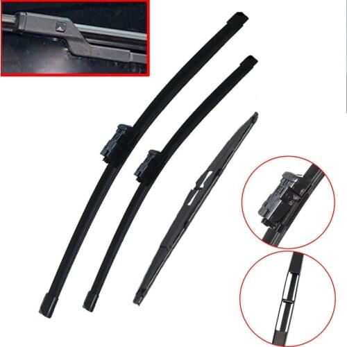 Car front & rear Windshield Windscreen Wiper Blades set For Volvo V50 Wagon 2007 - 2013 Window Wiper
