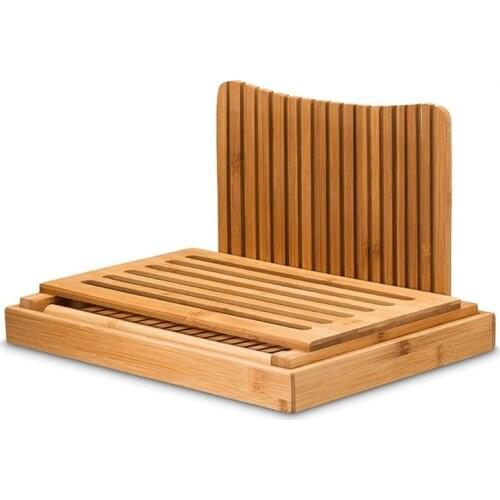 Bamboo Adjustable Bread Slicer Toast Loaf Cutter Holder Sandwich Slicing Tool 667A