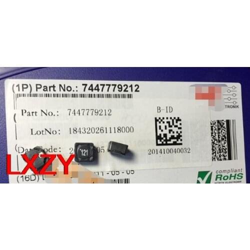 Free Shipping 10PCS/lot 7447779212 WE-PD SMD 7345-120UH 0.7A 7.3X7.3X4.5MM Power Inductor