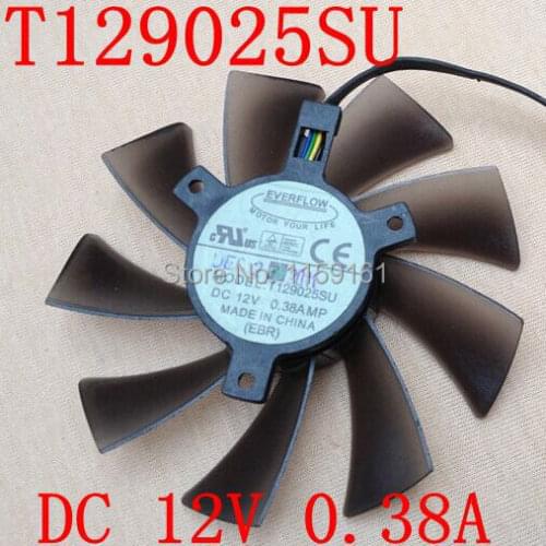 Free Shipping EVERFLOW HD7970 HD7950 GTX680 ENGTX580 DCII T129025SU for ASUS graphics card fan
