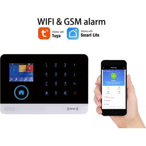 Wireless WIFI GSM Alarm System RF 433MHz Sensor Kit Alarm Systems Security Home Compatible Alexa & Google Home