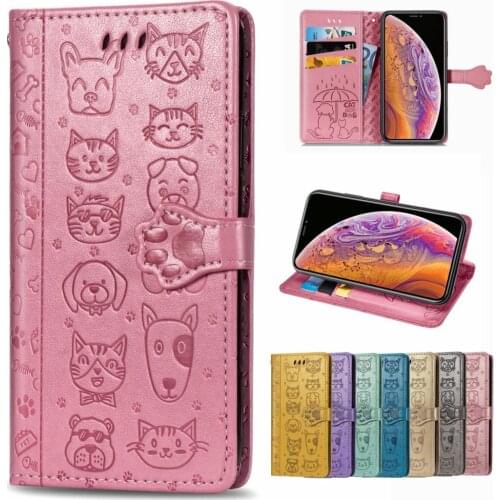 Cute Kitten PU Leather Flip Wallet Case For funda Huawei P30 Plus Protector Huawei capinha P40 Pro Nova 4E Lite P30 Cases Luxury