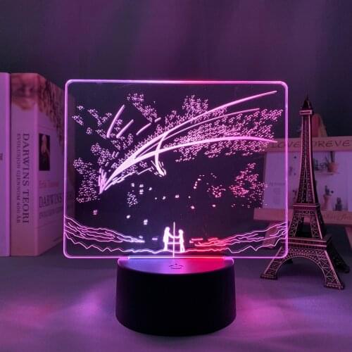 Colorful Anime Two Tone Lamp Your Name for Kid Bedroom Decor Birthday Gift Manga Your Name Two Tone Led Light