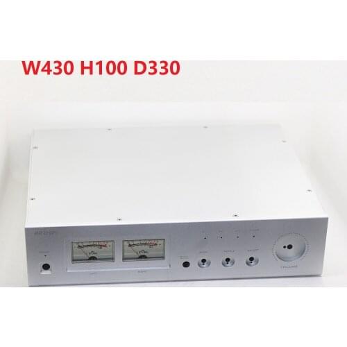 DIY AMP BOX 430*100*330mm AUDIO Tube Front Stage With Meter Balance Front Stage 4310VU Luxury Front Stage Diy Box