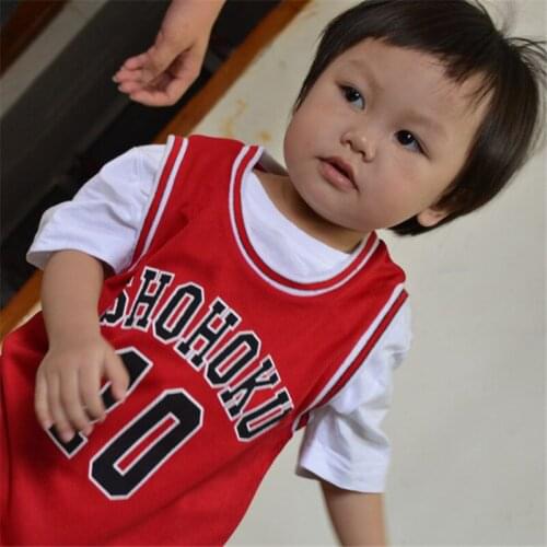 Boys Girls Anime Shohoku School Basketball Team Cosplay Costume Sakuragi Hanamichi Jersey Tops Shirt Sport Wear Uniform 2-12T