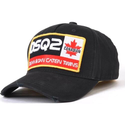 DSQICOND2 Brand 2020 DSQ2 letters Casquette Hats Embroidery Dad Hip Hop Baseball Cap DSQ Black Snapback Hat Cap for Man Woman