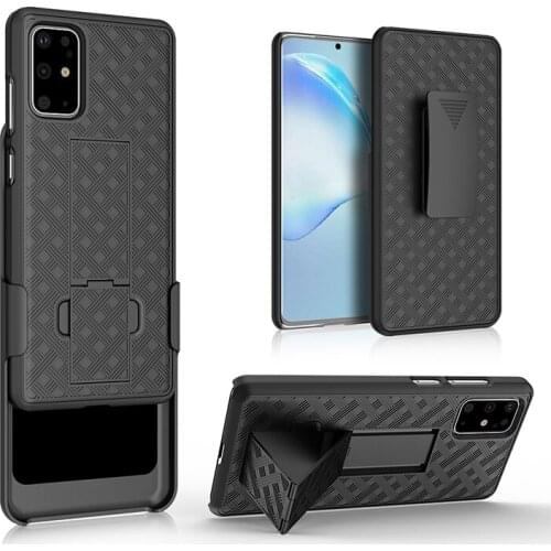 2 in 1 dual layer PC material shell holster combo cell phone case for google pixel 4a