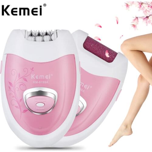 Kemei Electric Epilator Rechargeable Women Shaver Hair Removal Bikini Body Face Underarm Depilator Razor Shaving Machine