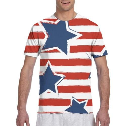 USA Independence Day Star And Stripes T shirt Man T-shirt 2020 Summer Round Neck Tshirts Tee Shirts Men Streetwear Short Sleeve