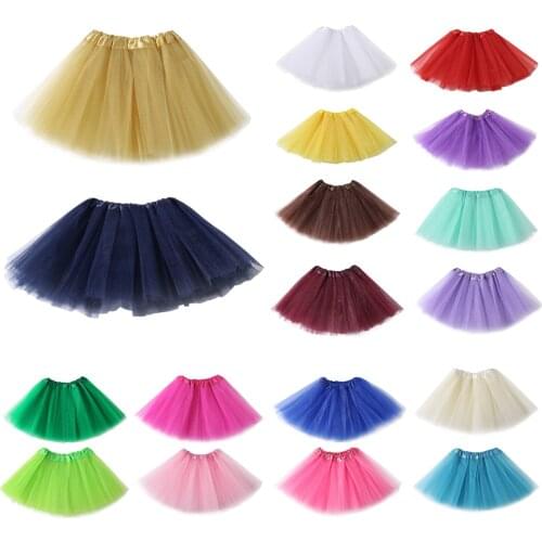 Fashion Toddler Infant Kids Baby Girls Solid Colors Tutu Tulle Skirt Ball Gown Three Layer Dance Party Pettiskirts Costume#p4