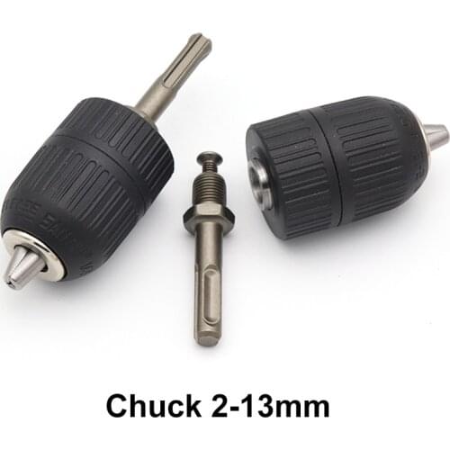 2-13mm Self-locking Electric Drill Chuck Driver Tool Accessories Keyless Drill Chuck Adaptor Impact Hex Shank Household Drill