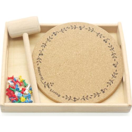 Montessori Practical Life Material Hammer and Nails Set with Wooden Tray Montessori Educational Wooden Toys For Children MD1964H