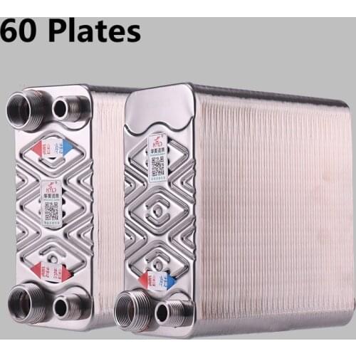 New 60 Plates stainless steel heat exchanger Brazed plate type water heater SUS304