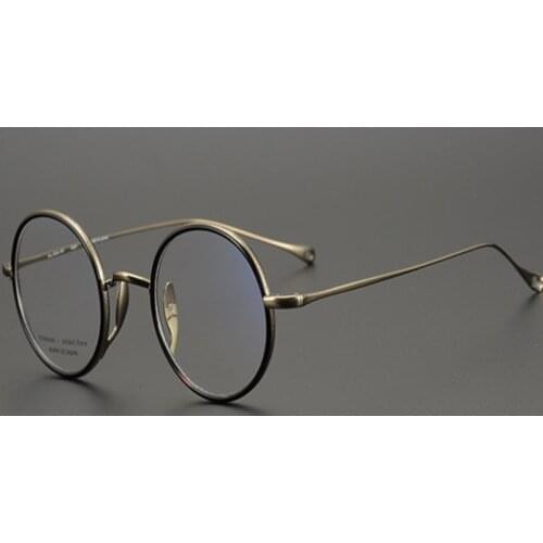 Pure Titanium Reading Eyeglasses Vintage Women Round Frame Optical Eyewear Anti-reflective Prescription Readers Glasses Men