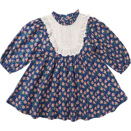 Baby Girl Dress Print Kids Clothes Cute Fashion Lace Children Casual