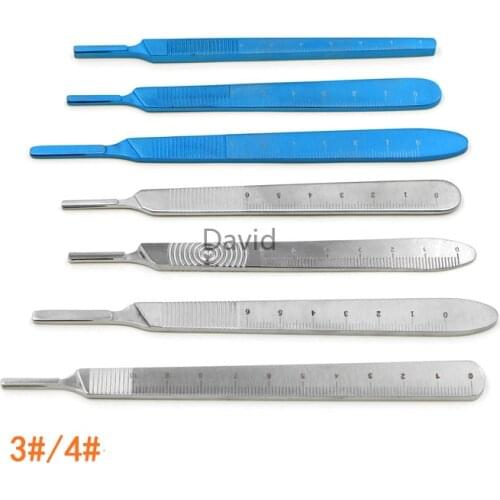 Stainless Steel Knife Handle Blade Holder,Titanium Surgical Knife Handle Cosmetic Surgery Tool Handle