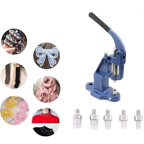 Manual Beading Machine Hand Press Pearl Setting Machine Rhinestones Beads Rivet Fixing Tools for Clothes Crafts DIY Decoration