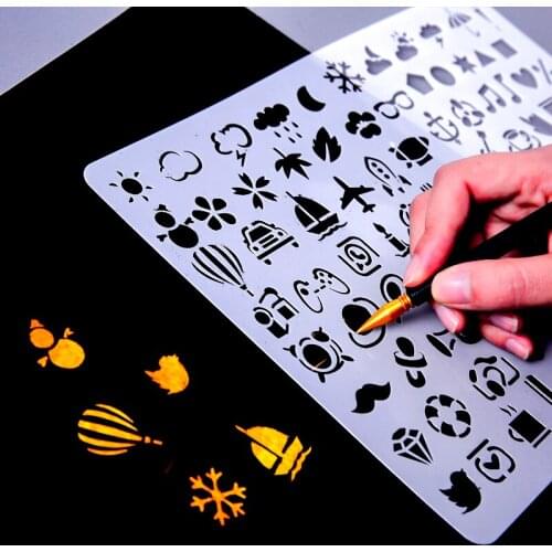 Hand Drawing Stencil Tools Kids Toy DIY Photo Novelty Educational Toy Various Styles Art Supplies Creative Toy For Children