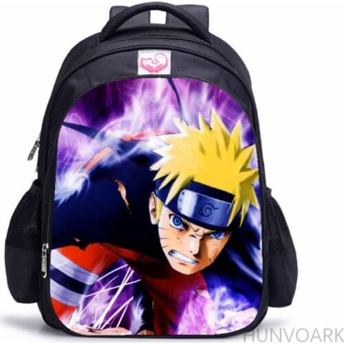16inch Japan 3D Print Cartoon Akatsuki Backpack Men Uzumaki Bag Fashion Akatsuki Anime Backbags Schoolbag