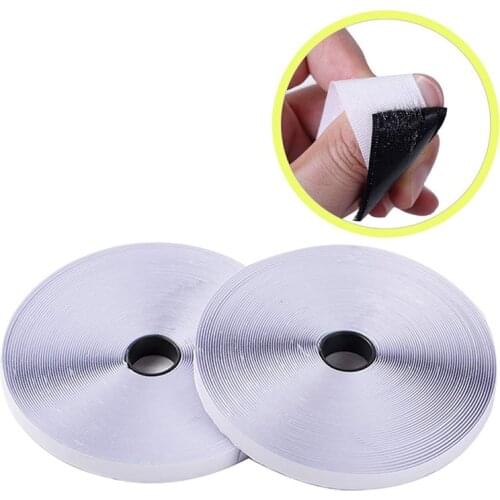 1 Roll Black Hook and Loop Self Adhesive Fastener Strong Tape Hook and Loop Strip Tape DIY Adhesive Fastener Tape 2cm*1m