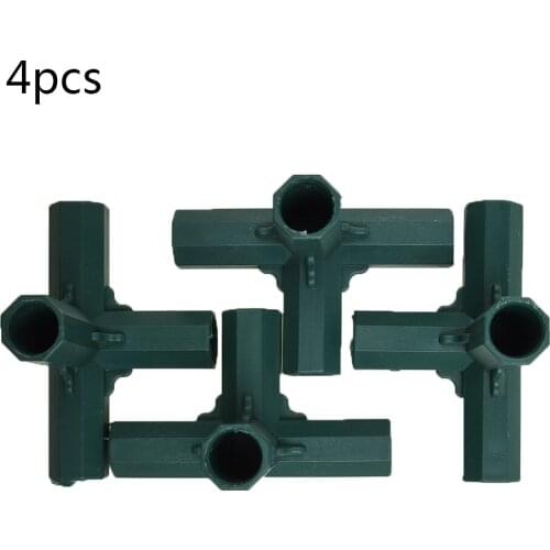 Greenhouse Connectors Plant Climbing Plastic 4Pcs Awning Joints Garden