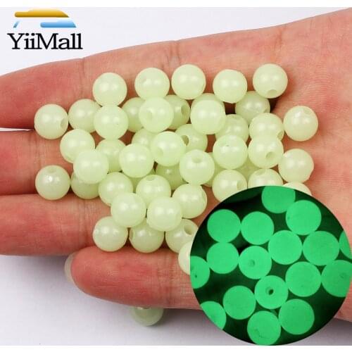 500Pcs 4-12mm Glow in the dark Acrylic Round Beads Round Flat Loose Luminous Beads For Jewelry Making Diy Bracelet Necklace