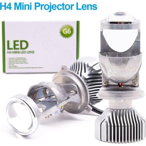 2pcs 1.5 inch H4 LED Mini Projector Lens For Automobile Motorcycle High Low Beam LED Conversion Kit Lamp Headlight 12V/24V 5500K