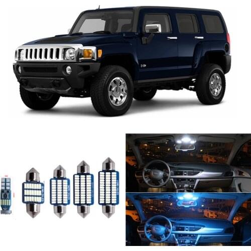 13Pcs Canbus No Error Car LED Light Bulbs Interior Lights Kit For Hummer H3 2007-2010 Map Dome Trunk Lamp License Plate Light
