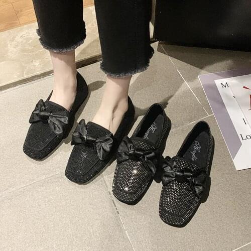 Women Fashion Butterfly-knot Lace-up Breathable Non-slip High Quality Casual Rhinestone Platform Shoes Women comfortable U25-19