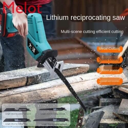Outdoor Electric Saw Portable Logging Lithium Electric Saw Household Small Handheld Rechargeable Saw Wood Steel Sabre Saw