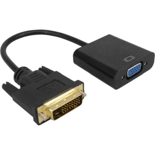 Full HD 1080P DVI-D to VGA Adapter Video Cable 24+1 25Pin Male to 15Pin Female Cable Converter for PC Computer TV Monitor
