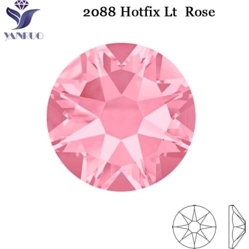 YANRUO 2088 Light Rose Hotfix Strass Glass Glue For rhinestones Dress With Rhinestones Stones for Handicrafts