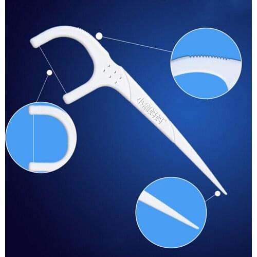 50Pcs/lot Dental Toothpick Flosser Oral Floss Teeth Stick Tooth Picks Interdental Brush Teeth Clean Dental Floss Stick