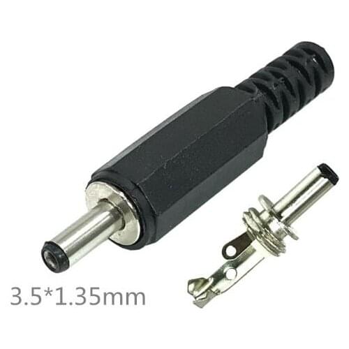 10pcs/lot DC Power Connector Male Plug Jack Socket Adapter Weld DIY Adapter Connector dc3.5*1.35mm