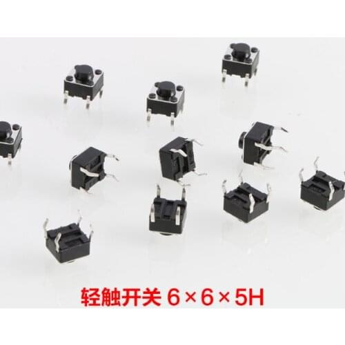 100PCS Push Button Switches 6mm*6mm*10mm DIP-4 6x6x10mm Tactile Switches Push Button Tact Switch