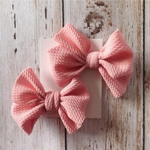 2PCS/Set Kids Baby Girls Big Bows Hairpins Ribbon Hair Bow Latch Clips Hair Clip Headwear Accessories 9Colors