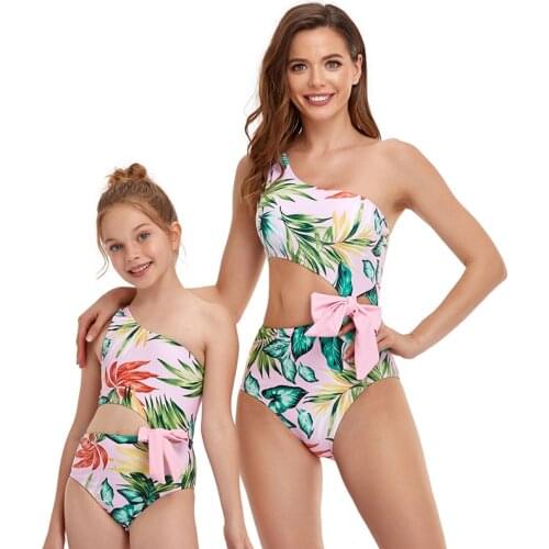 2021 Swimsuit Bikini Swimwear Woman Swimsuit Sexy Ladies Parent-child beach swimsuit High Waist