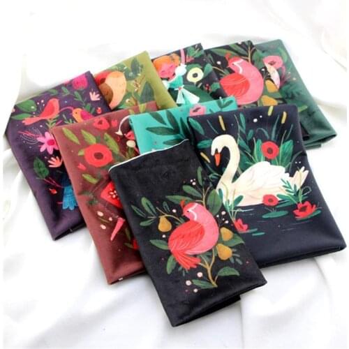 42*60CM Velvet Cartoon Positioning Cloth Handmade DIY Sewing Bag Decoration Patchwork Accessory Fabrics Materials Textile Tissue