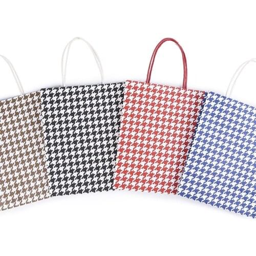 5pcs/set Christmas Gift Bag Santa Claus Handbags Elk Paper Bags Gift Packaging Handle XMS Gift Bag For New Year