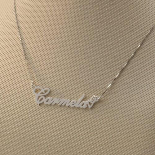 925 Solid Custom Name Necklace with Double Heart Custom Font Choose Nameplate Pendent Personalized Jewelry
