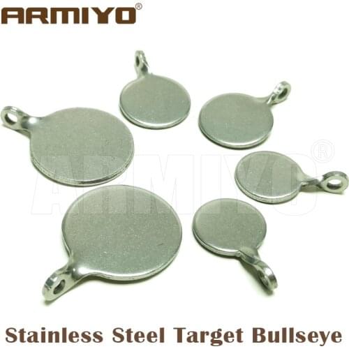 Armiyo Dia 4cm 3cm 2.5cm Stainless Steel Target Bullseye Hunting Catapult Airsoft Shooting Paintball Archery Bow Bulls-eye Training Accessories