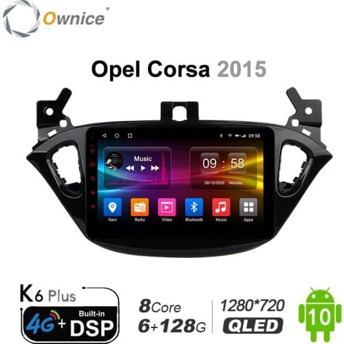 Ownice 1din Car Radio Android 10.0 Car Multimedia Video Player for Opel Corsa 2015 Carplay GPS Navigation Octa Core 4G LTE MP5