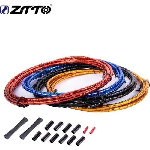 ZTTO 1800mm CNC Bamboo Bicycle Brake Line Cover Elite Aluminum Alloy Links MTB Floding Mountain Road Bike Shift Cable Hose Tube