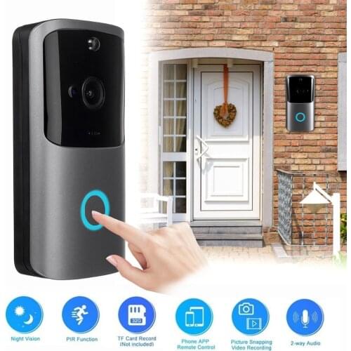 Wireless HD Visual WIFI Doorbell PIR Infrared Night Vision Video Camera Remote Home Monitoring Intercom Weatherproof Doorbell